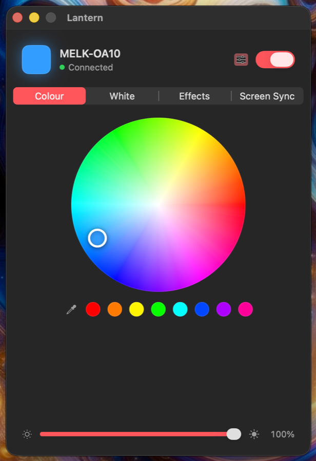 The colour wheel